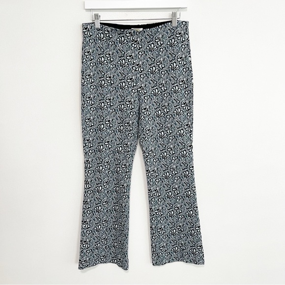 BOGO! Anthropologie Maeve The Margot Kick Flare Knit Crop Pant Blue Size Small - Picture 5 of 12